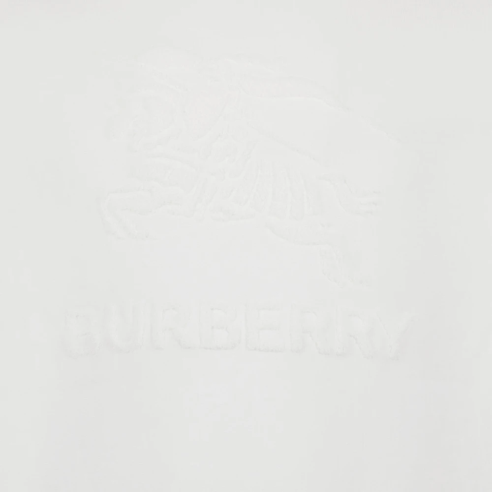 Burberry Logo Sweatshirt Ronde Hals Lange Mouw White Heren