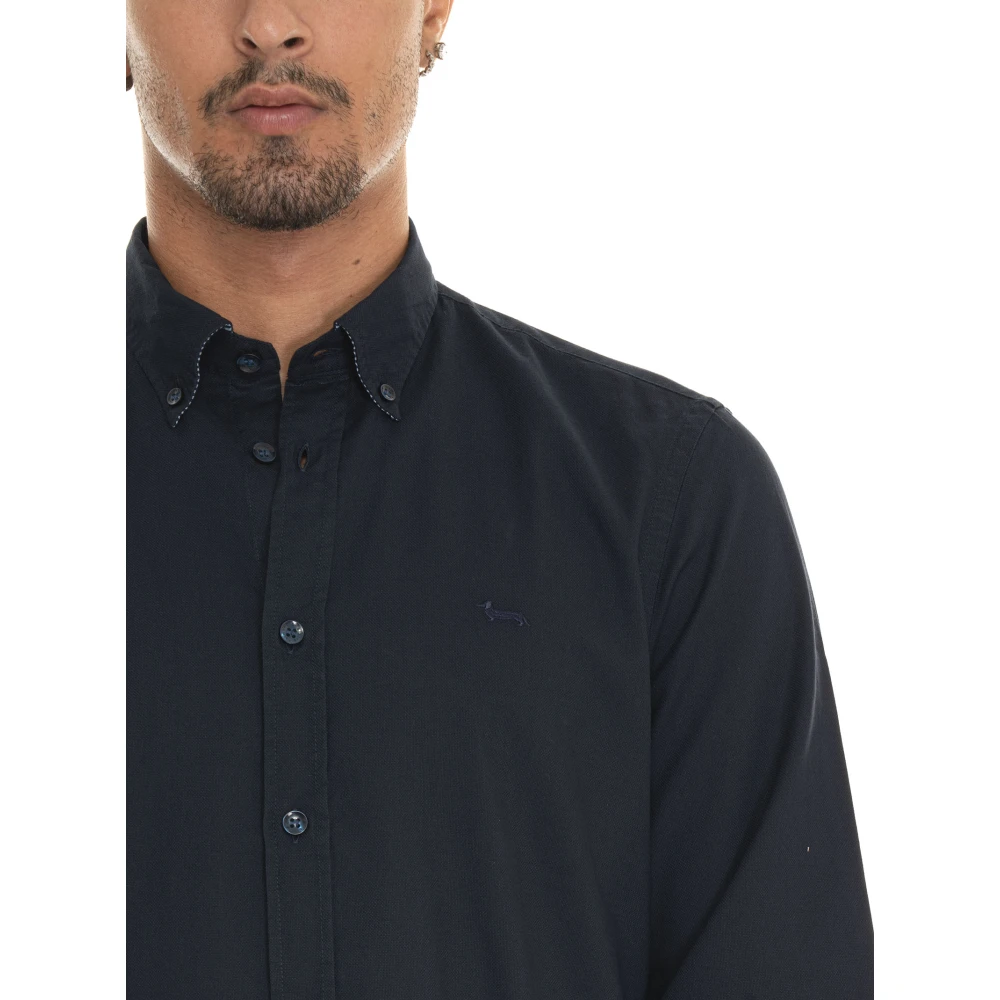 Harmont & Blaine Button-Down Casual Shirt met Logo Blue Heren