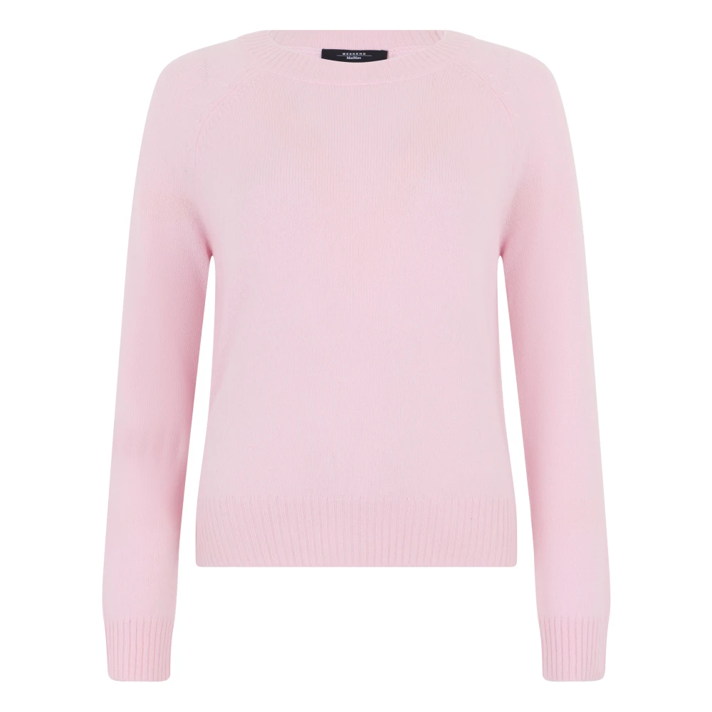 Weekend Max Mara Women's Pink Cashmere Knitwear, S, Cashmere Crew-Neck Jumper