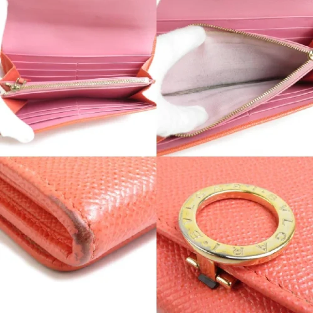 Bvlgari Vintage Pre-owned Leather wallets Pink Dames