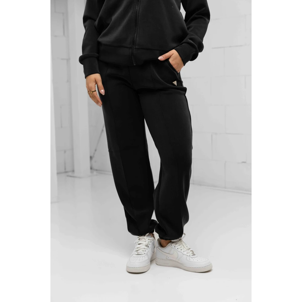 Guess Zwart Full Zip Hooded Trainingspak Dames Black Dames