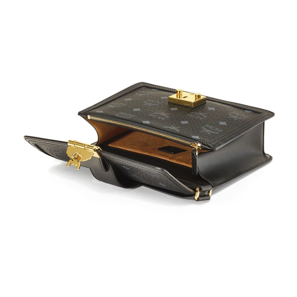 MCM Schoudertas Tracy in Visetos Black Dames
