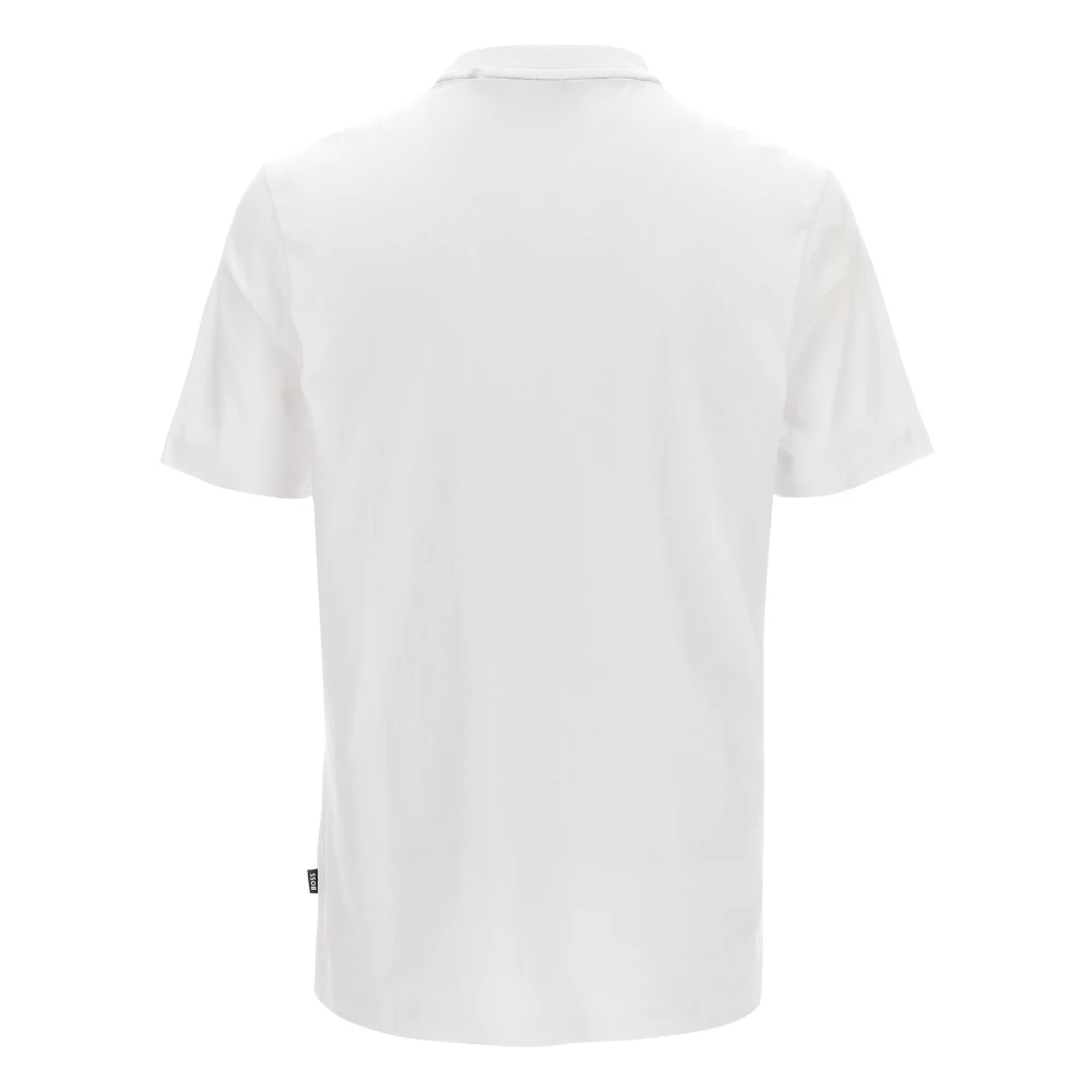 Hugo Boss Witte Jersey Shirt voor Mannen White Heren