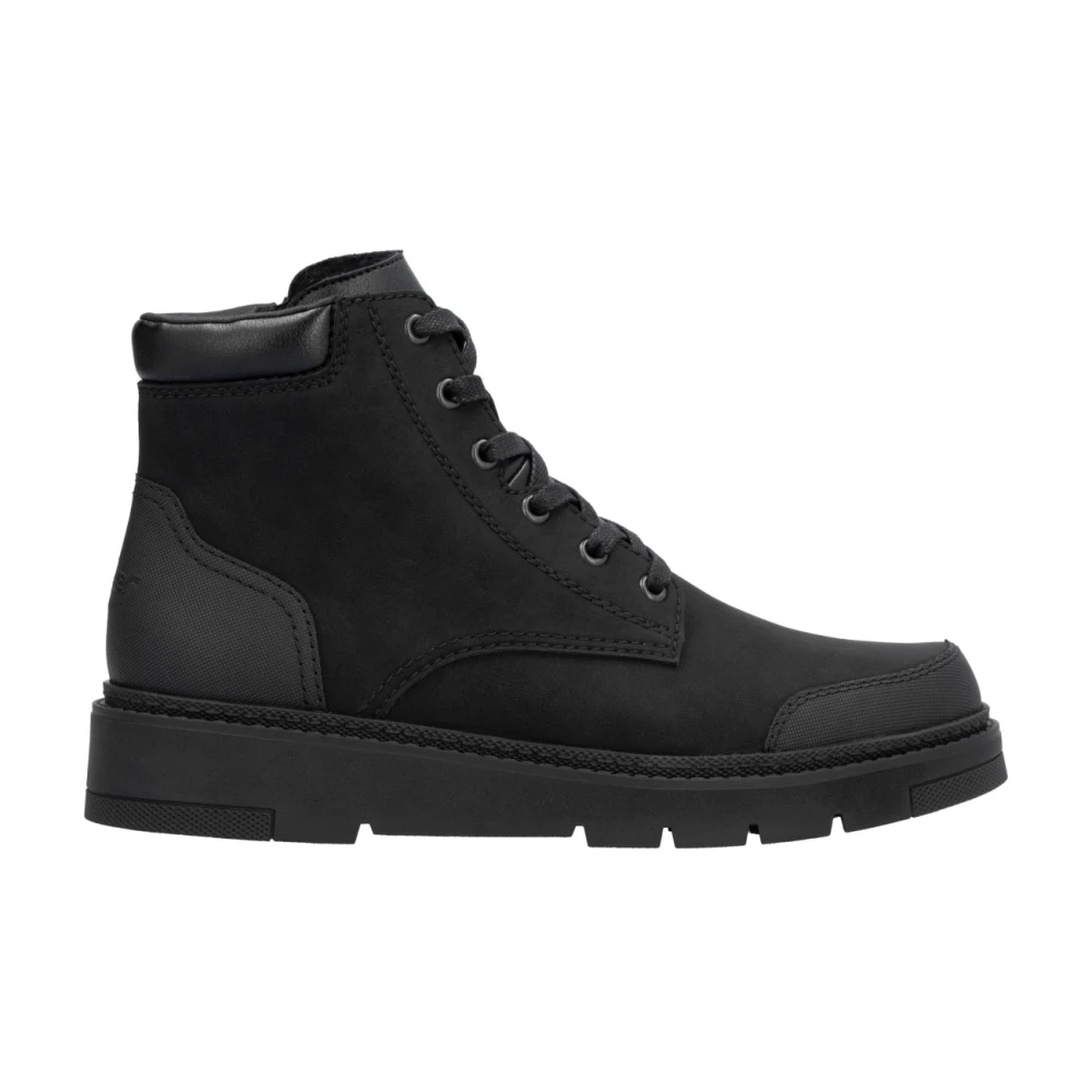 Rieker Men's Black Lace-Up Boots, 9 Uk, Casual Closed Ankle Boots