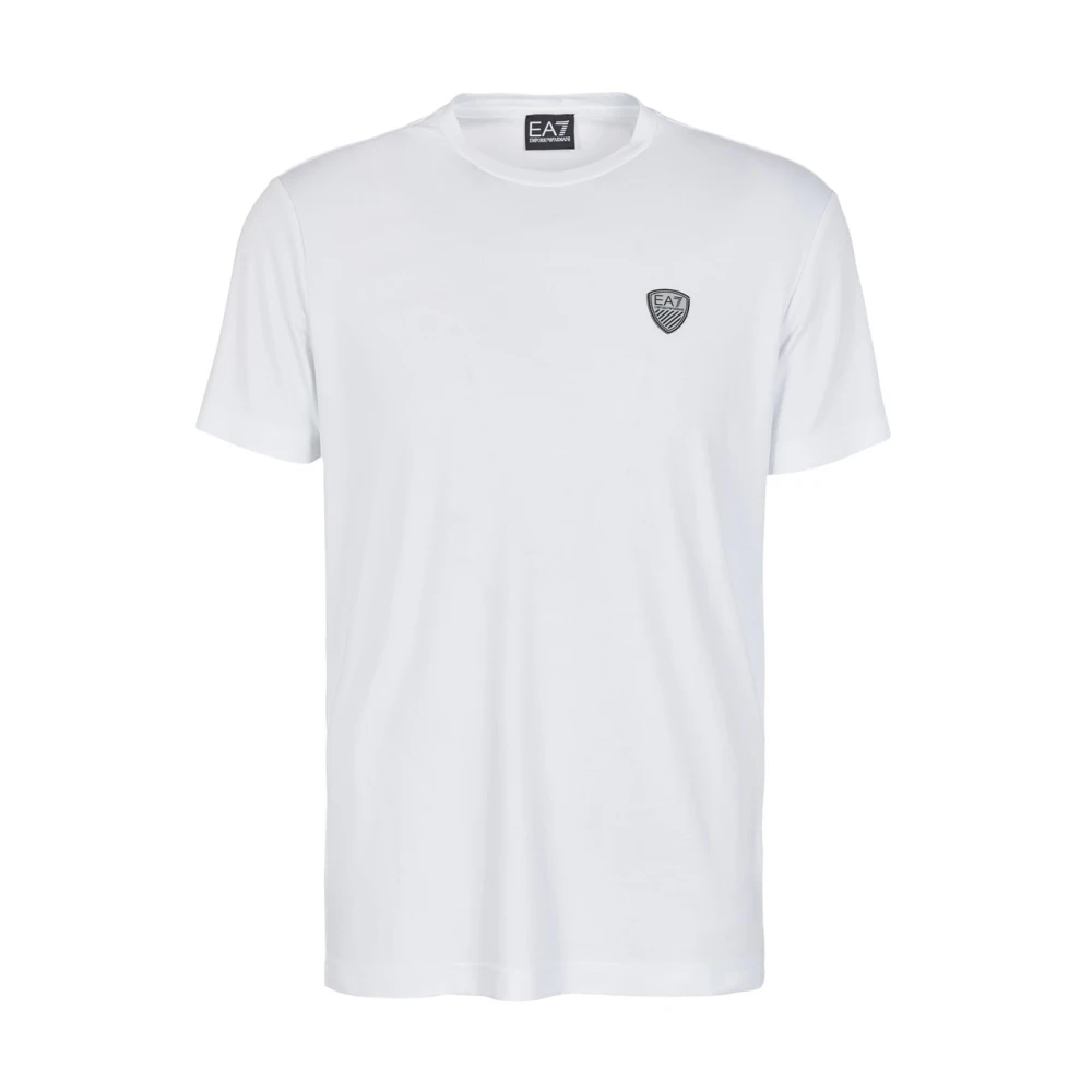Emporio Armani Ea7 Mannelijk Wit Logo T-Shirt