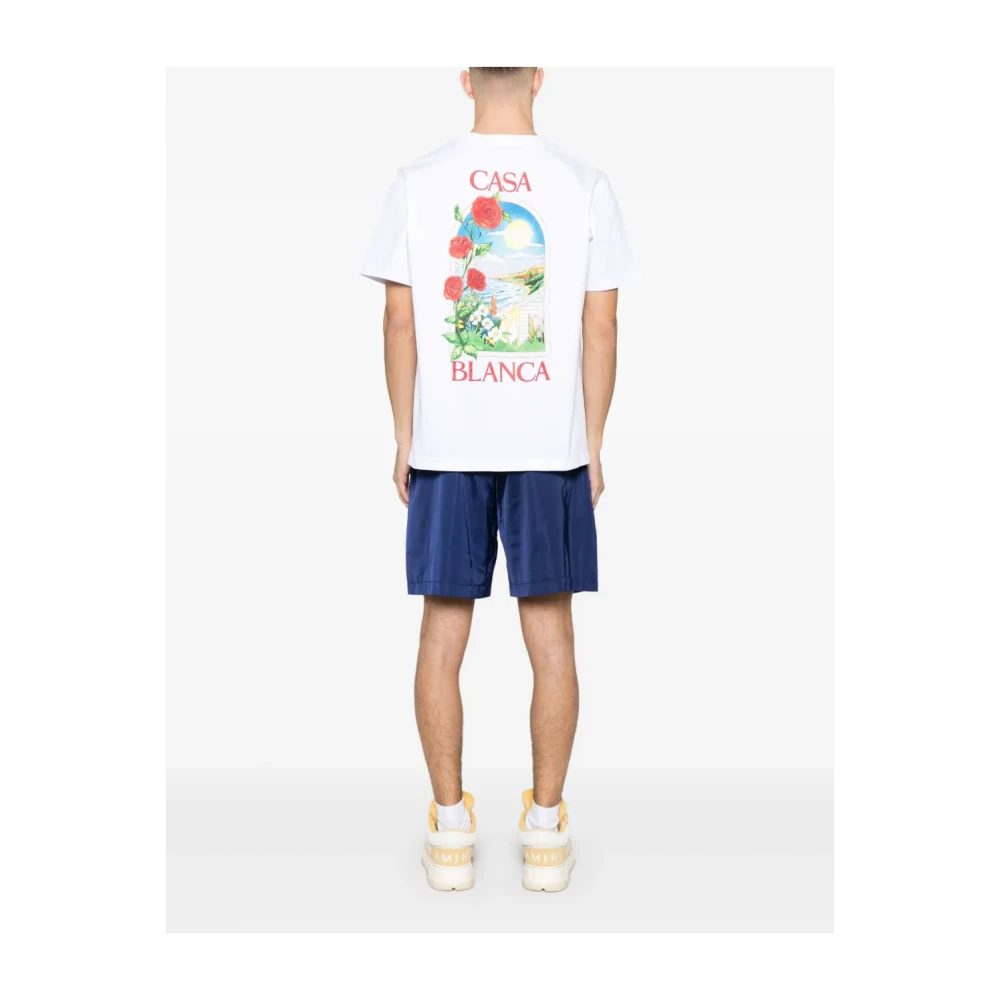 Casablanca Wit Ronde Hals Korte Mouw T-shirt White Heren