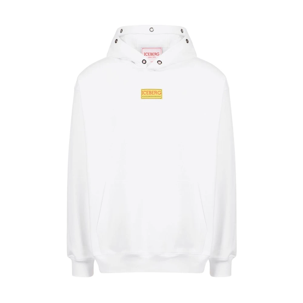 Iceberg Sweatshirt met capuchon en logo White Heren