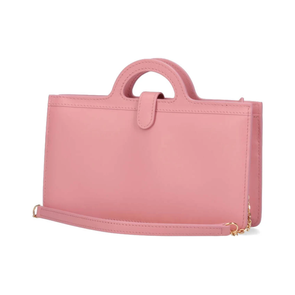 Marni Roze Leren Portemonnee met Kettingriem Pink Dames