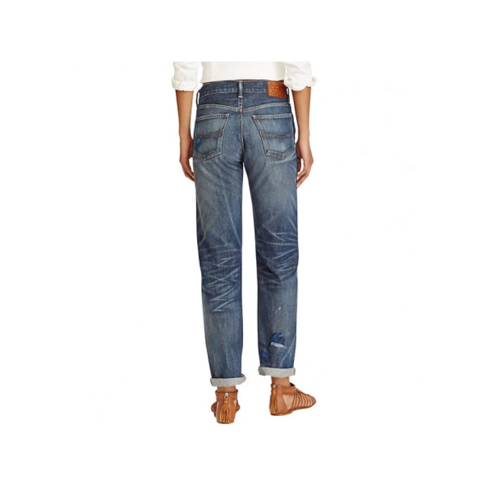 Polo Ralph Lauren Indigo Astor Boyfriend Jeans Blue Dames
