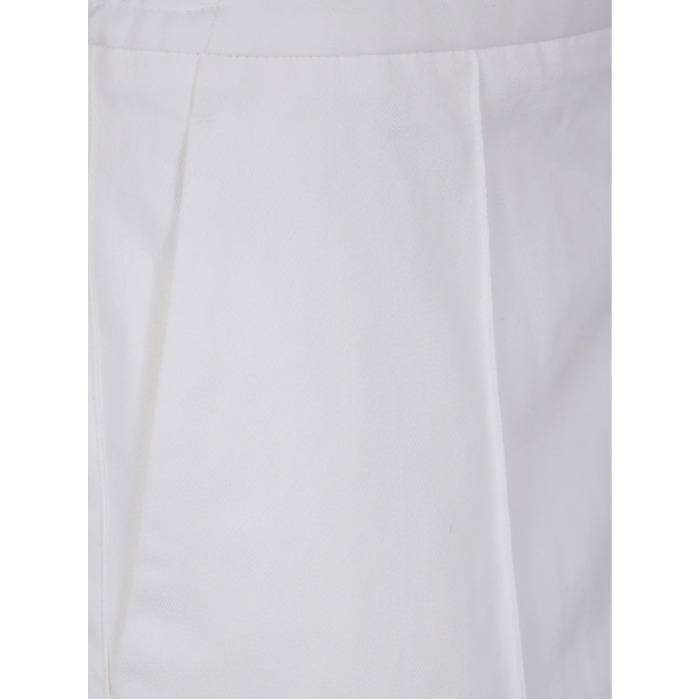 Ermenegildo Zegna Linnen Zijden Broek White Heren