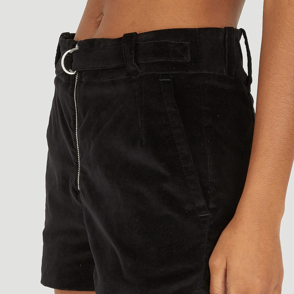 Capasa Milano Fluwelen Gesp Shorts Black Dames