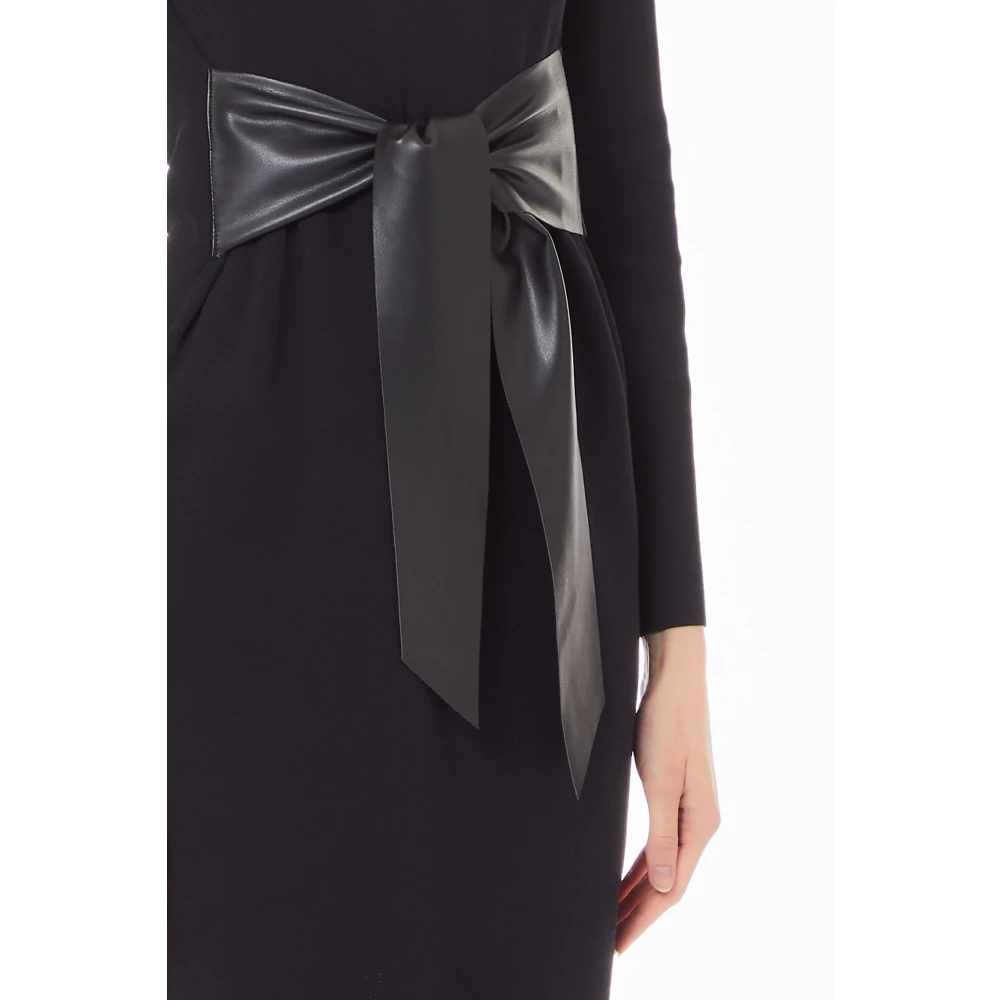 Liu Jo Gebreide Jurk Black Dames