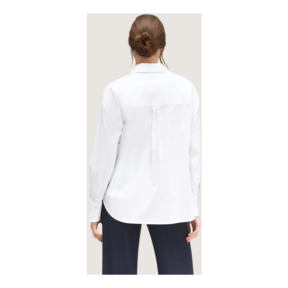 Motivi Oversized Hemd met Borduurwerk en Edelstenen White Dames