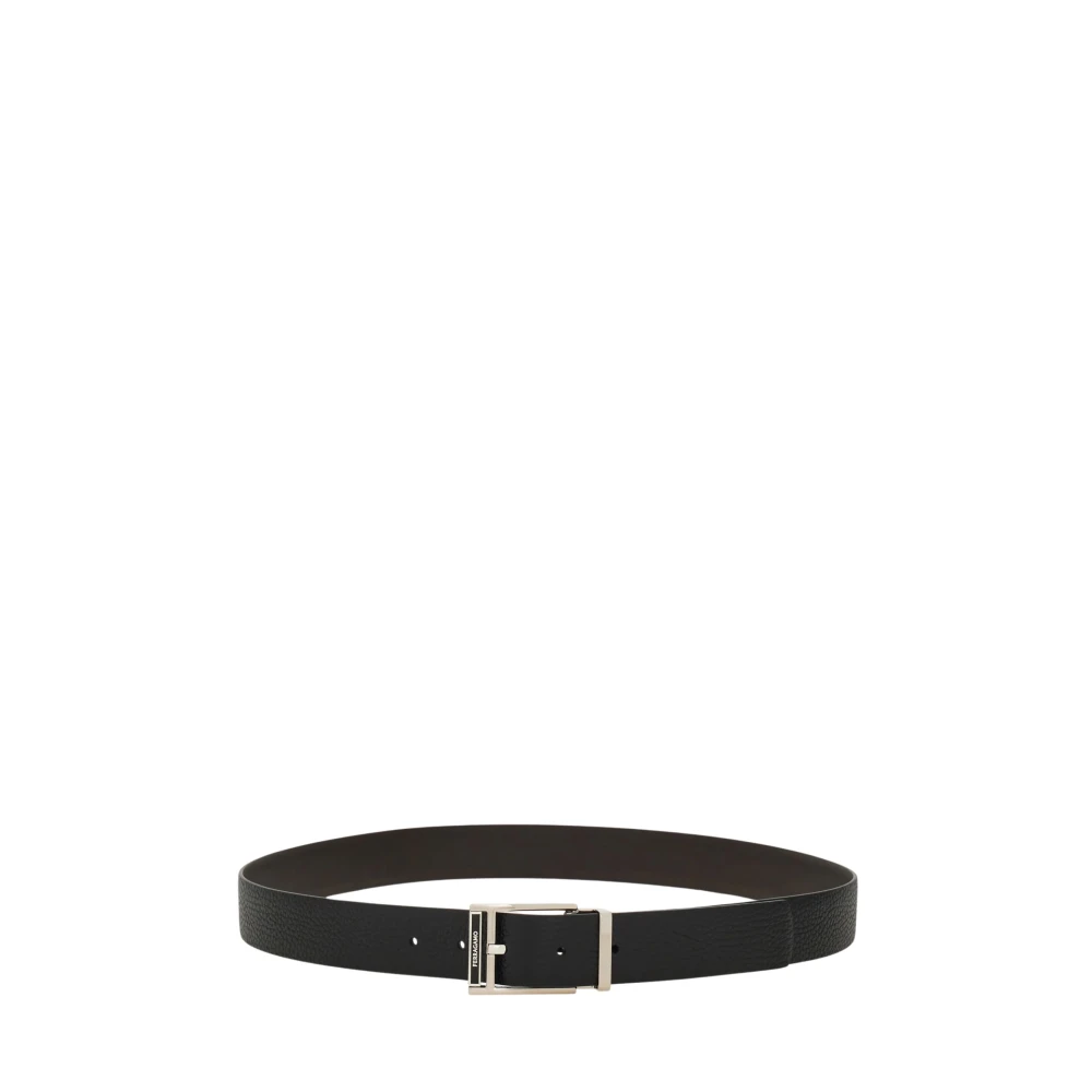 Ferragamo Men's Black Belts, 115 Cm, Double Adjus Reversible Belt