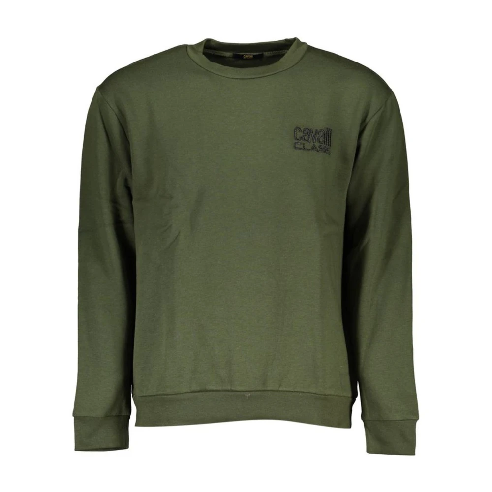 Cavalli Class Mens Green Sweatshirts Cotton Jumper Medium | Miinto