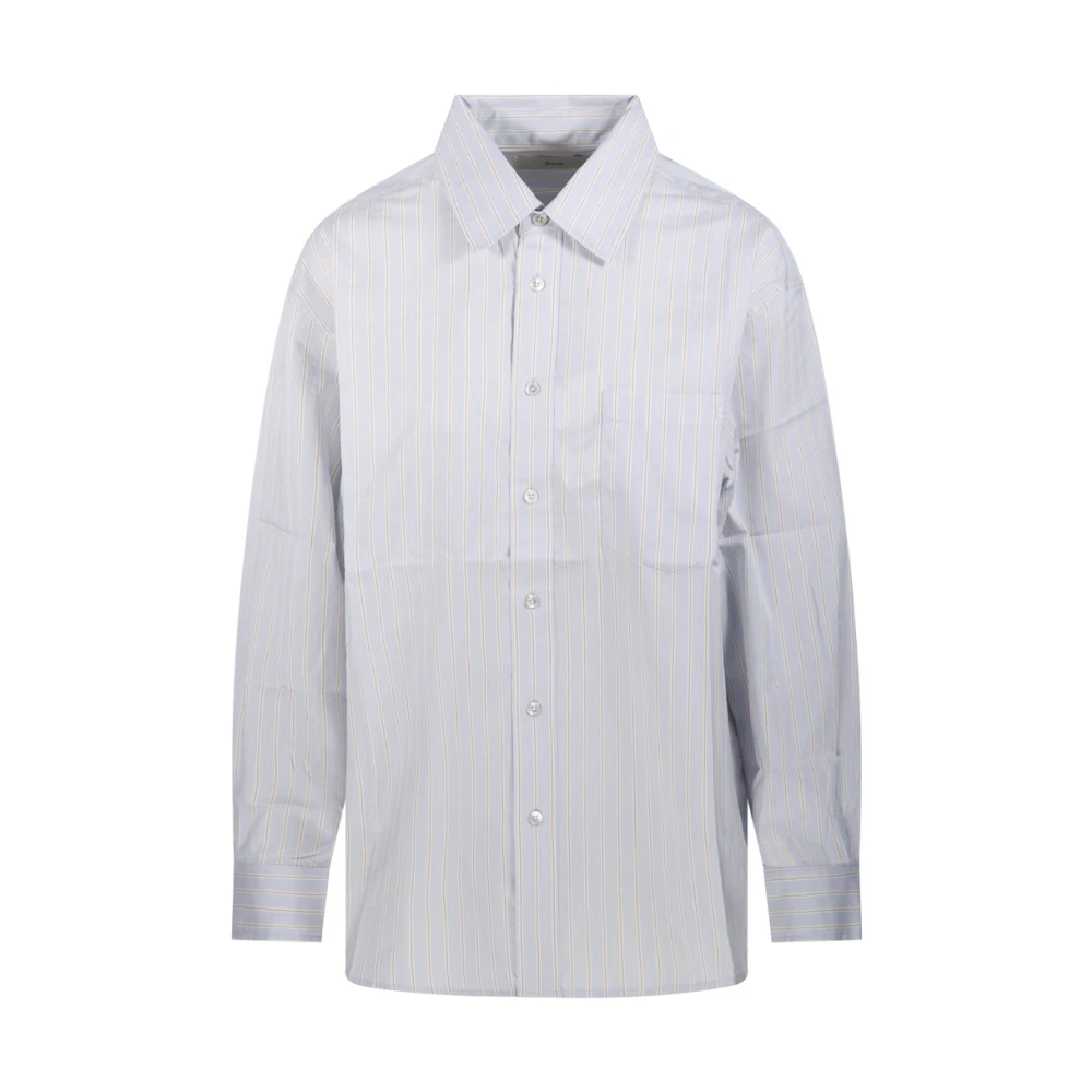 Dunst Women's Blue Oversized Striped Shirt - Shirts - Xl - Blouses & Shirts