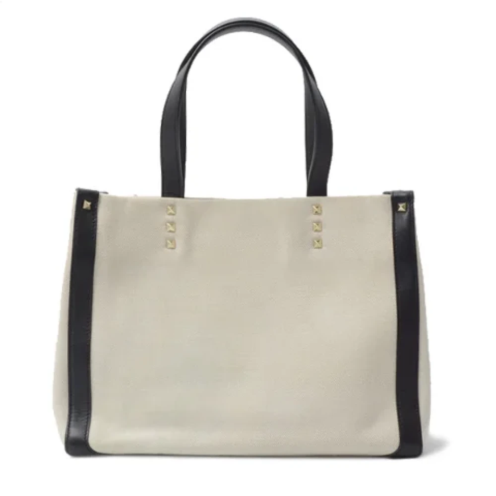 Valentino Vintage Pre-owned Canvas handbags White Dames