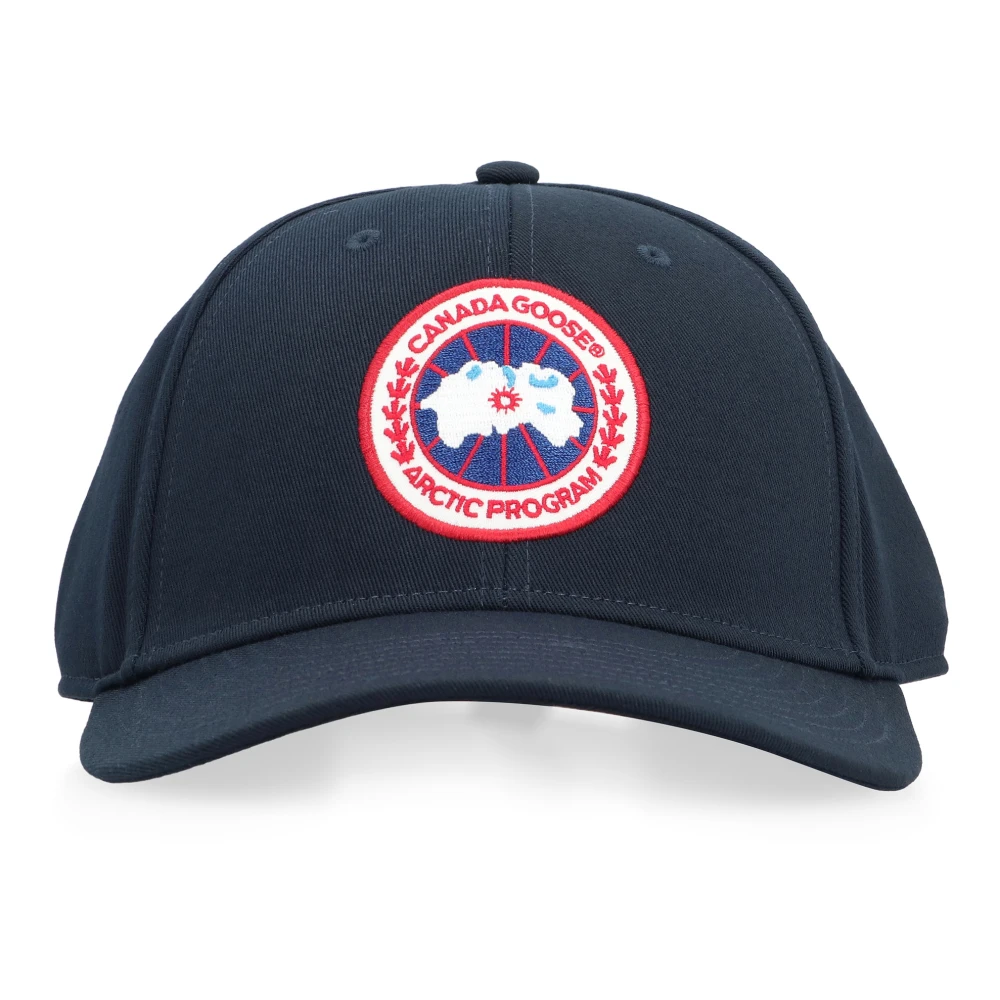 Canada Goose Logo Baseball Cap Polyester Justerbar Blue, Herr