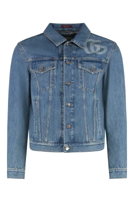 Stilig Denimjacka med Synlig Sömnad