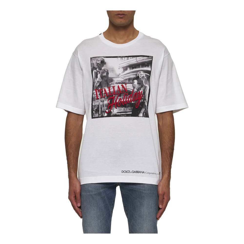 Dolce & Gabbana Witte T-shirts en Polos White Heren