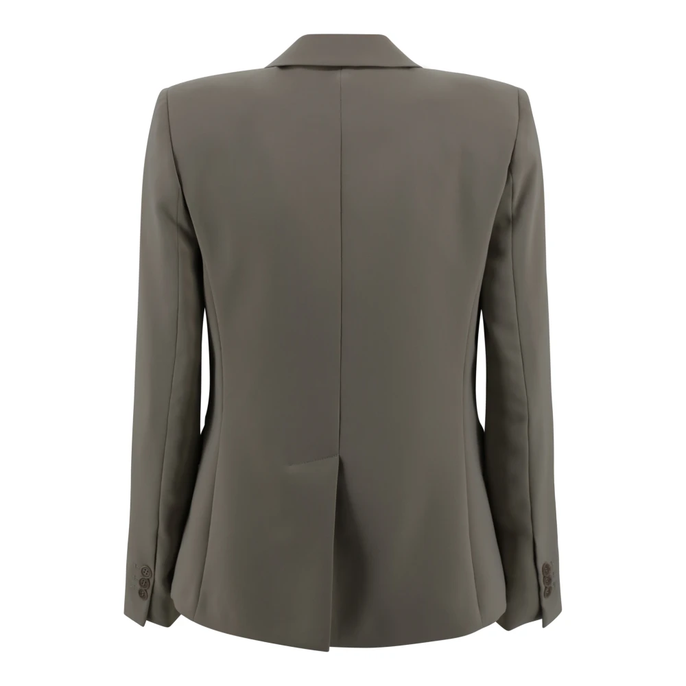 P.a.r.o.s.h. Viscose Panty Blazer met knoopsluiting Beige Dames