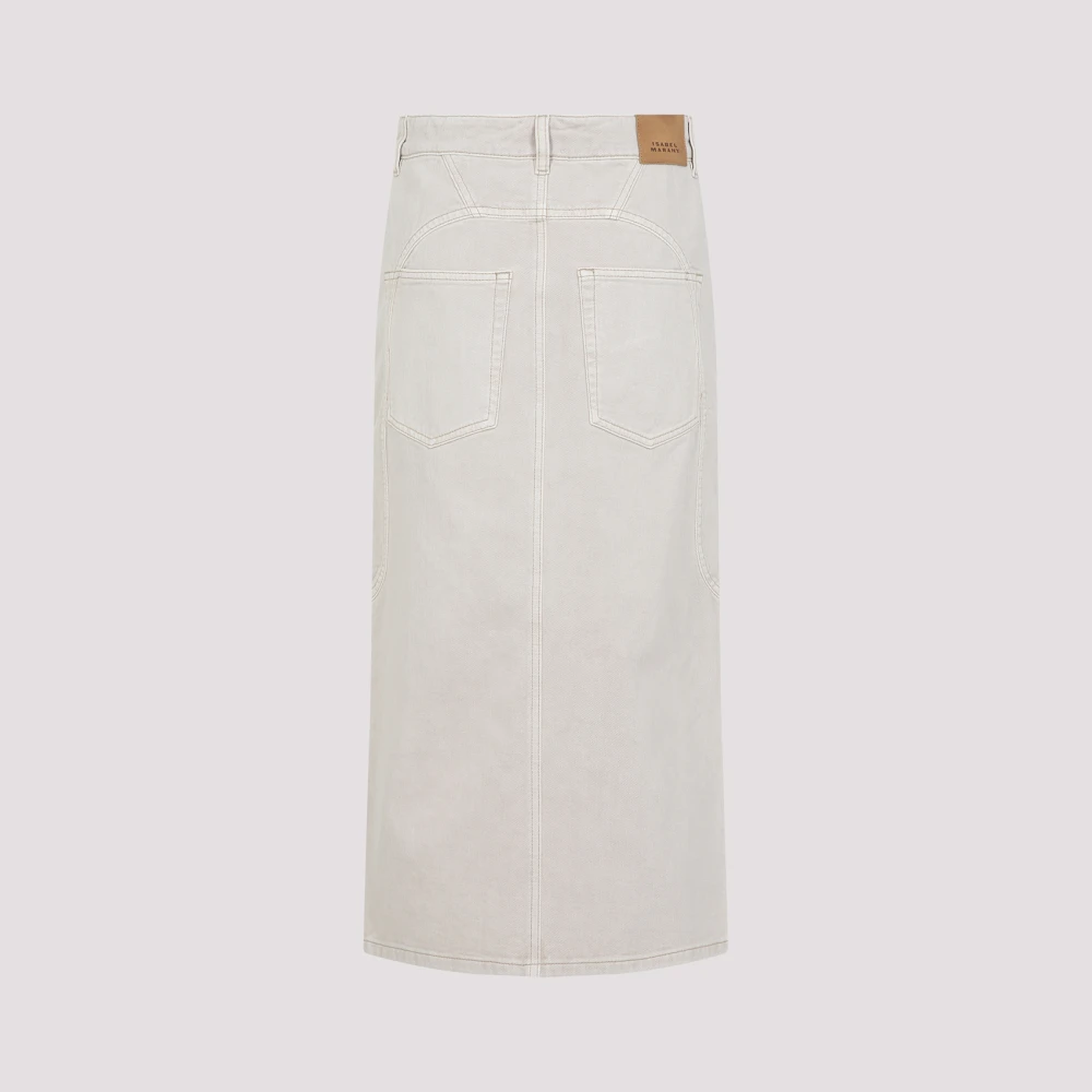 Isabel marant Midi Rok in Britt Stijl Beige Dames