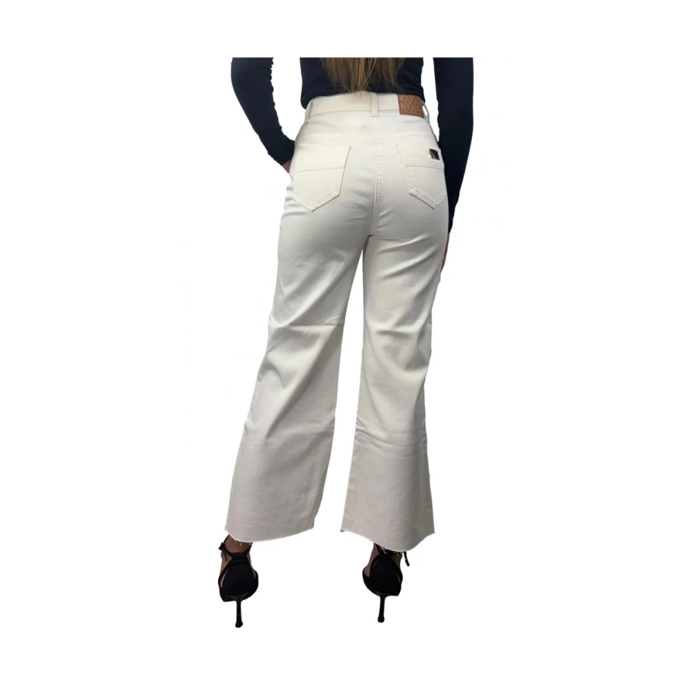 Elisabetta Franchi Witte Jeans met 98% Katoen White Dames