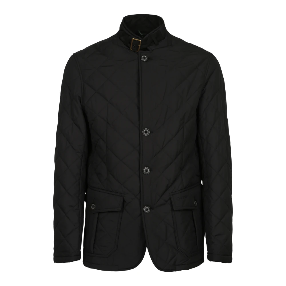 Barbour Zwarte Driekwartjas Stijlvolle Herenmode Black Heren