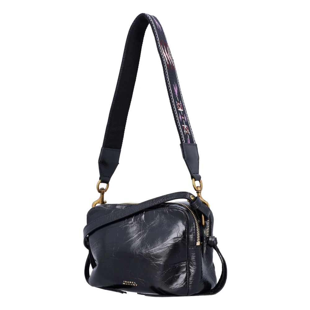 Isabel marant Zwarte Wardy cameratas met geweven band Black Dames