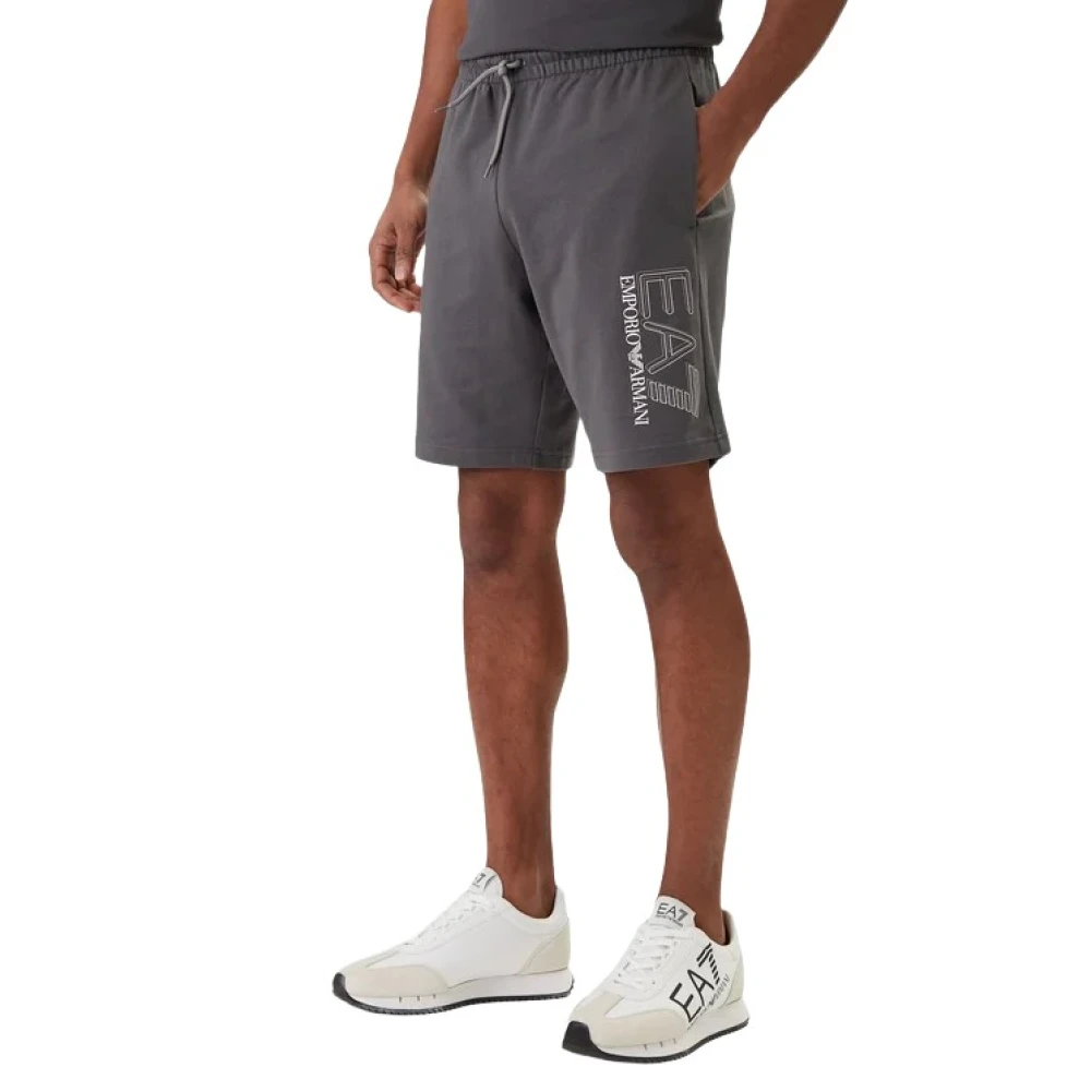 EA7 Emporio Armani Gray Cotton Bermuda Shorts - IT54 | XXL - Image 2