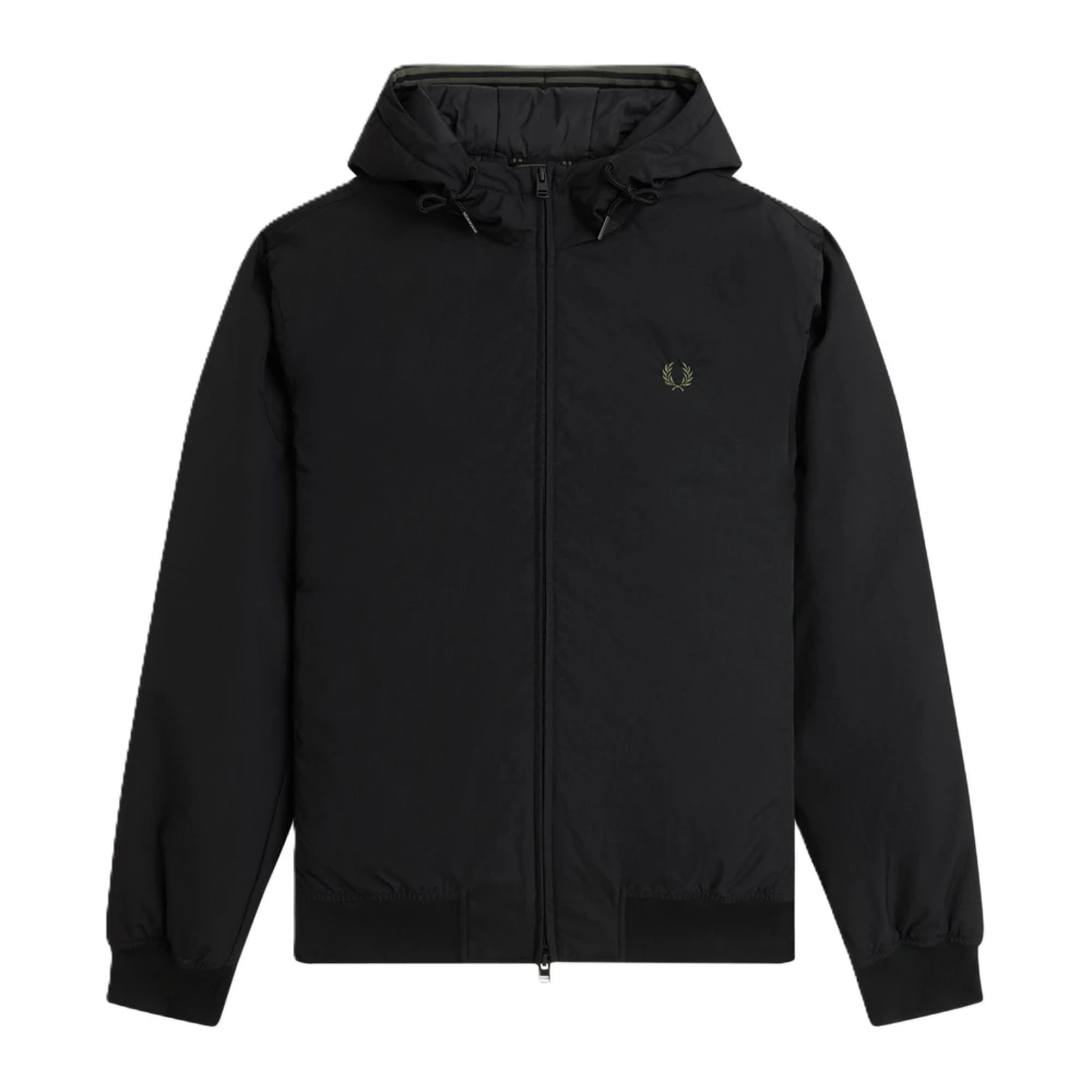 Fred Perry Gewatteerde capuchon Brentham jas Black Heren