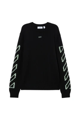 Diag Outline Knit Crewneck