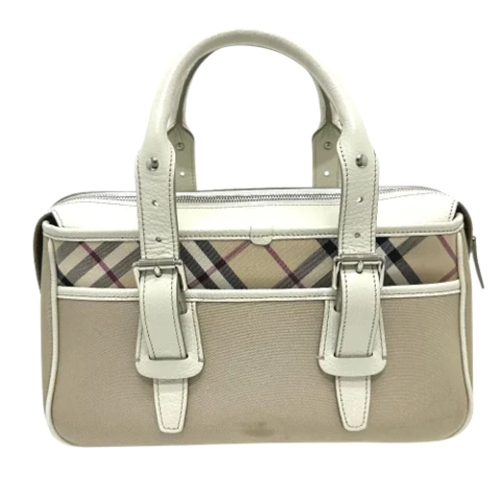 Burberry Vintage Pre-owned Fabric handbags Beige Dames