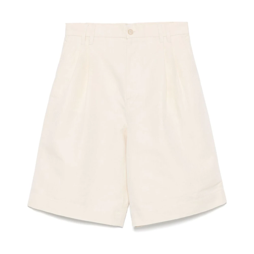 Filippa K Vrouw Wit Korte Broeken Dames, M, Te Shorts Met Voorknoopsluiting