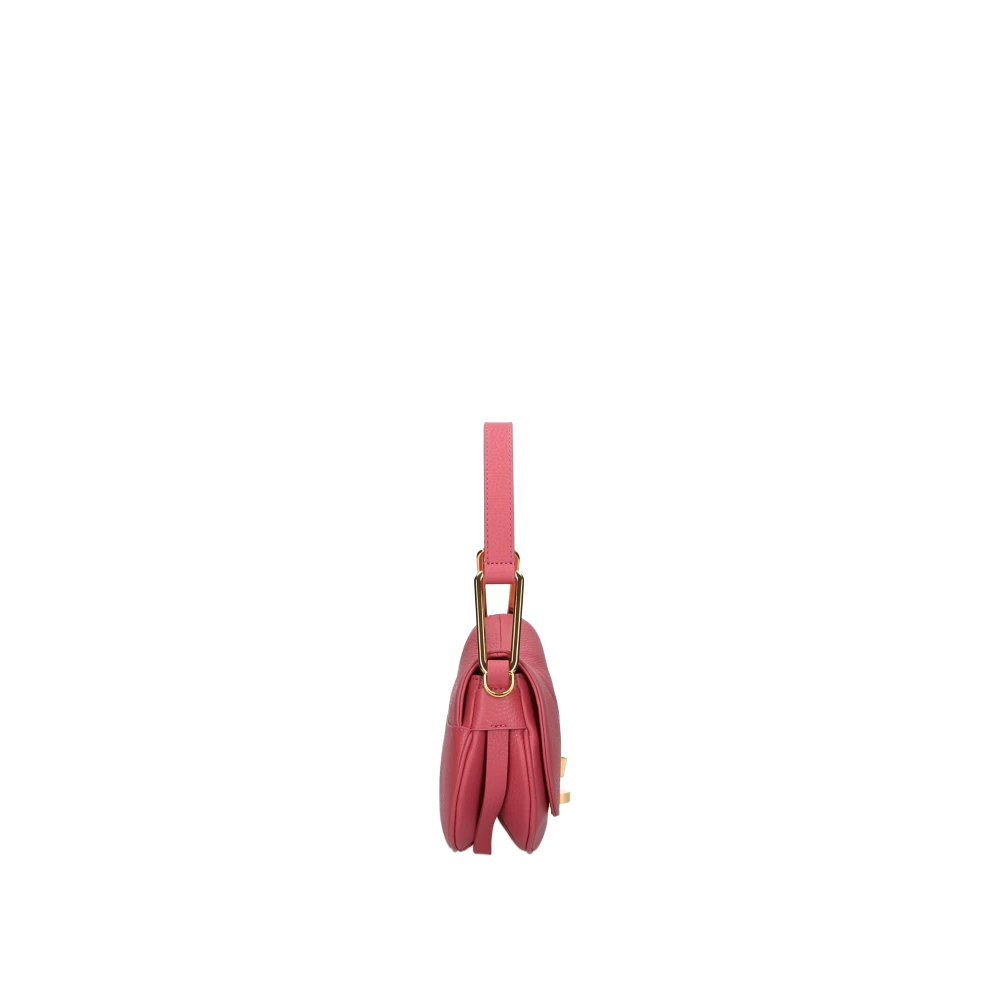 Coccinelle Roze leren handtas met schouderband Pink Dames