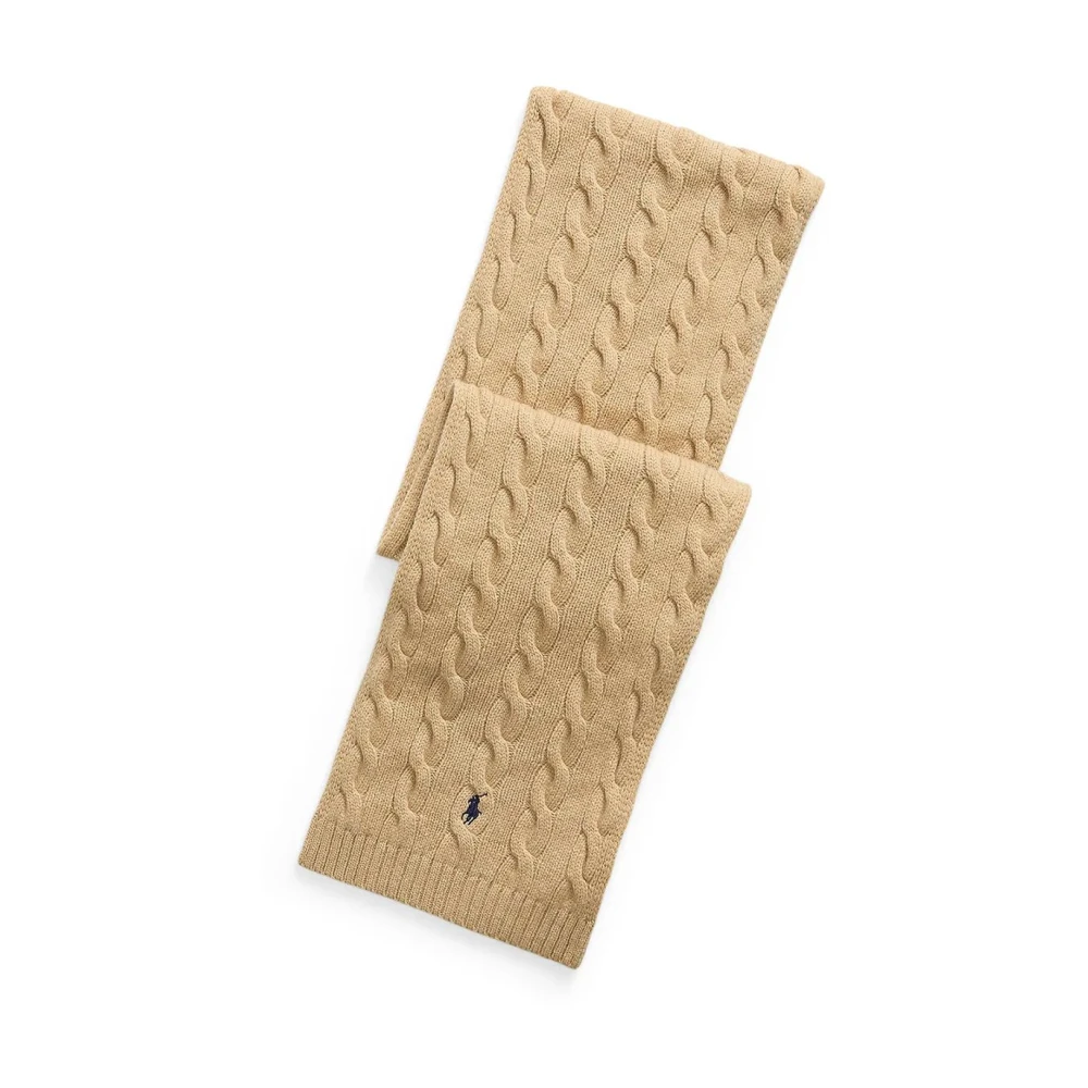 Polo Ralph Lauren Uomo Marrone - Sciarpa In Lana E Cashmere - Accessories - One Size