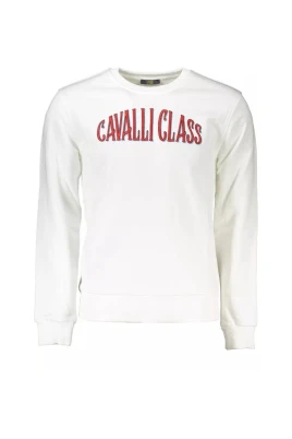 Elegant vit sweatshirt med broderi