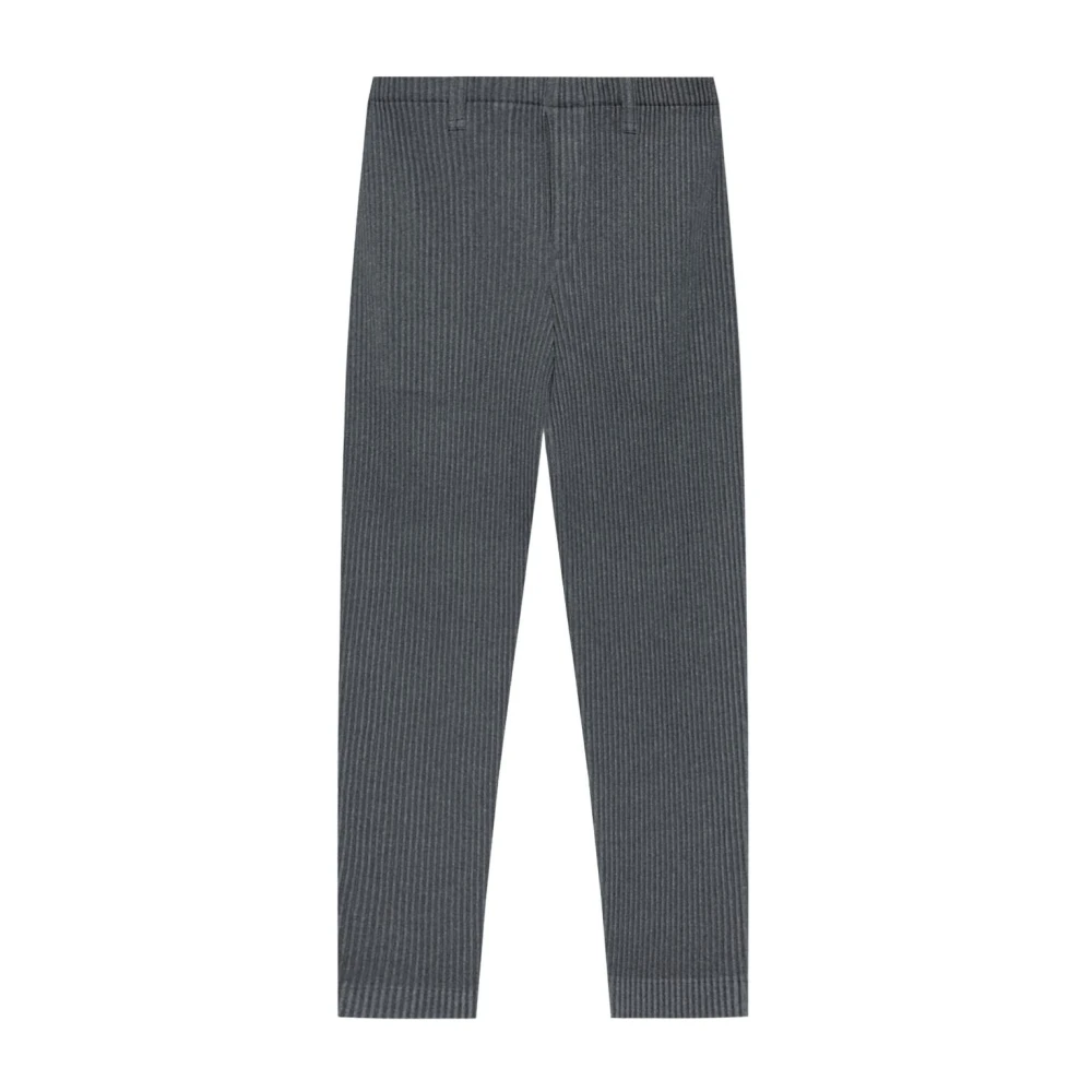 Issey Miyake Grijze Geplooide Broek met Zakken Gray Heren