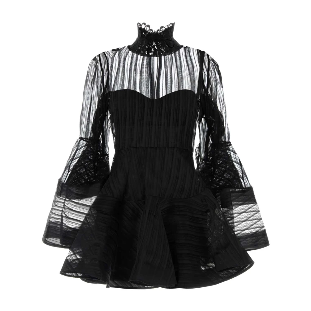 Zimmermann Valiant Lantern Mini Dress - Female - Short Dresses - Black - S - Dresses
