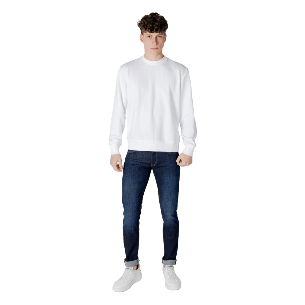 Colmar Katoen Polyester Hoodless Sweatshirt Collectie White Heren