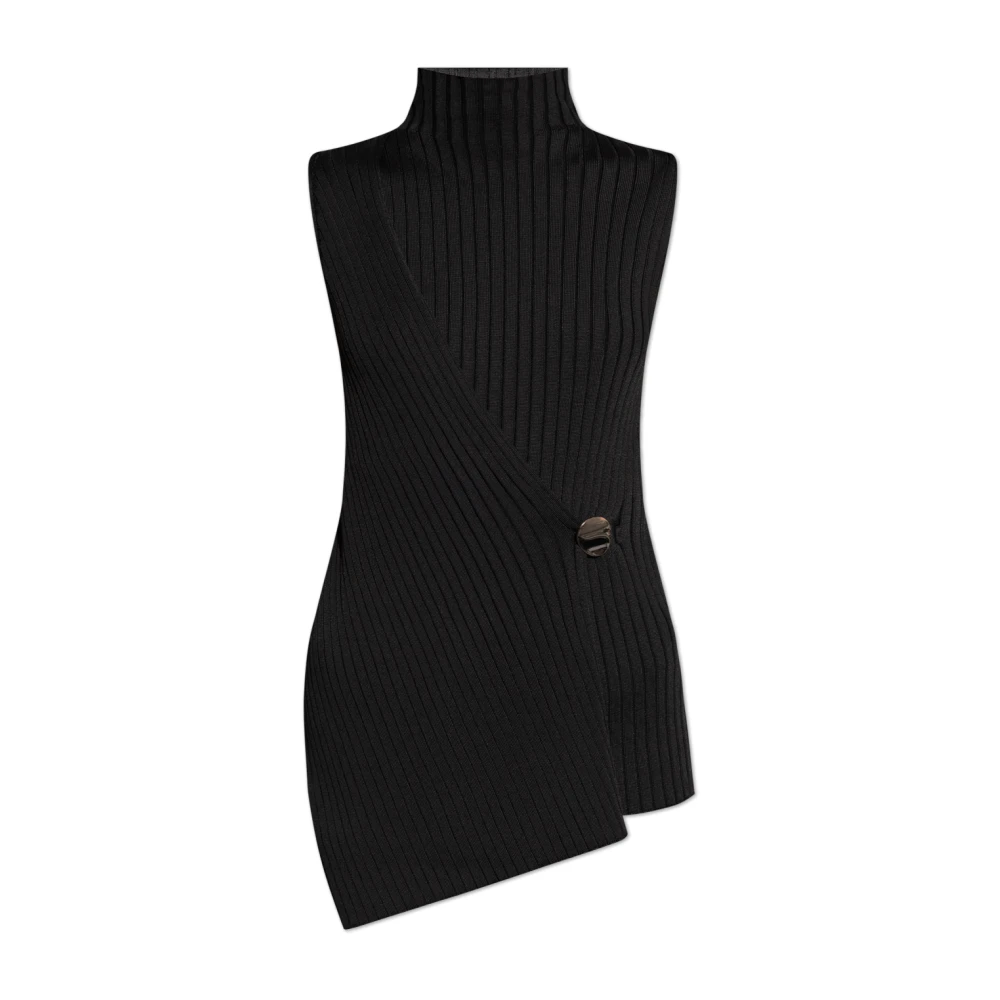 Jil Sander Ribgebreide top Black Dames