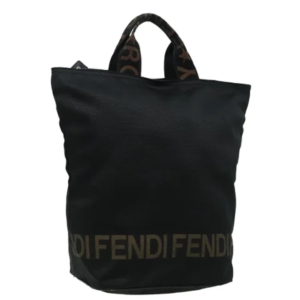 Fendi Vintage Pre-owned Nylon handbags Black Dames