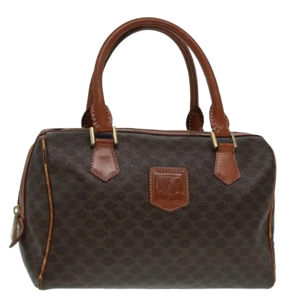 Celine Vintage Pre-owned Canvas handbags Brown Dames