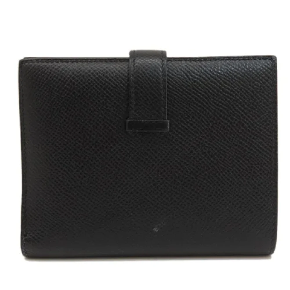 Hermès Vintage Pre-owned Leather wallets Black Dames