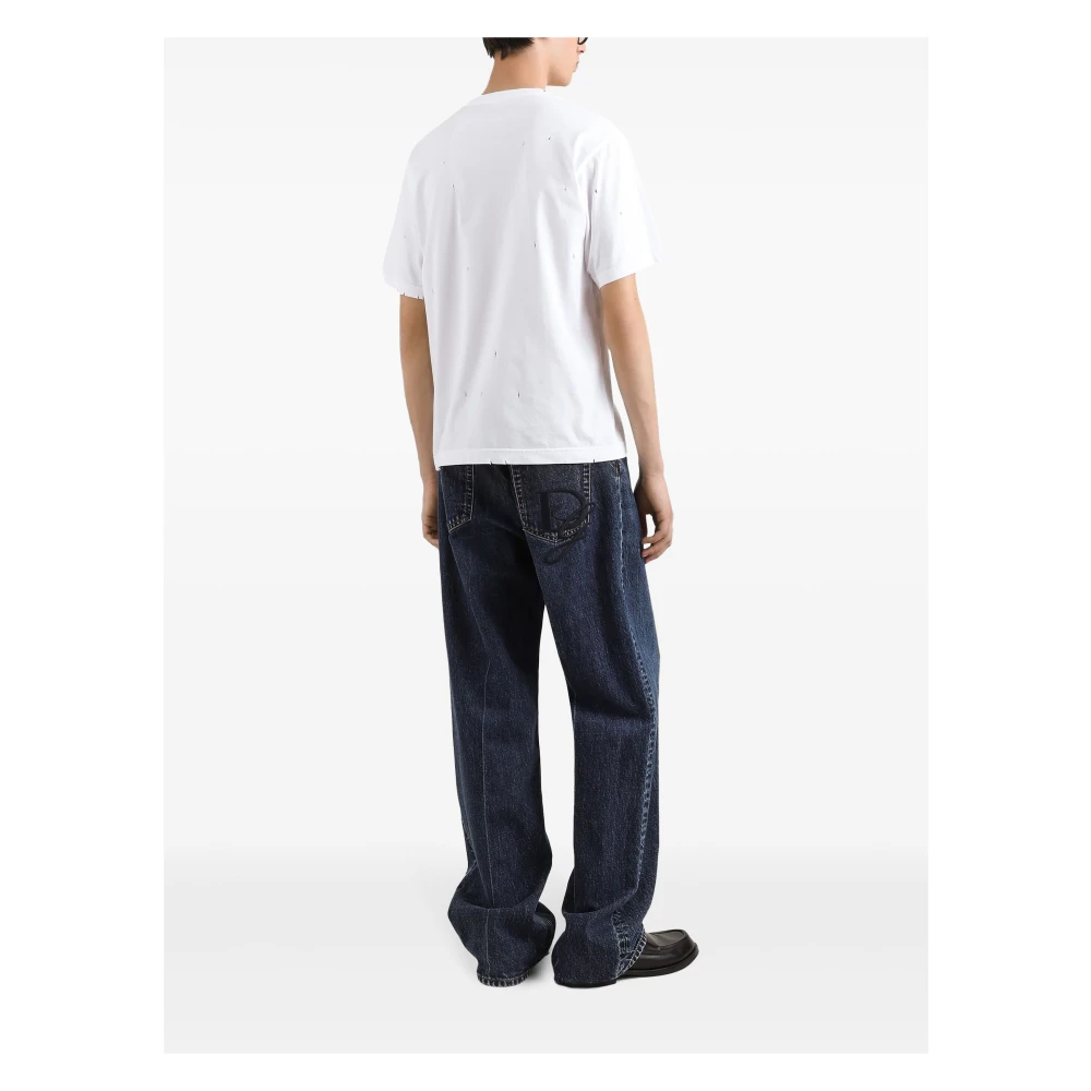 Dolce & Gabbana Optisch Wit T-Shirt White Heren