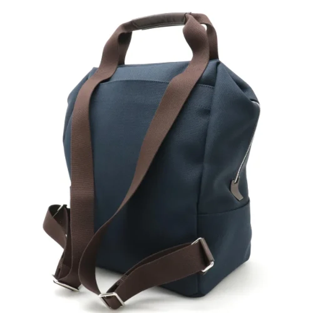 Hermès Vintage Pre-owned Canvas backpacks Blue Heren