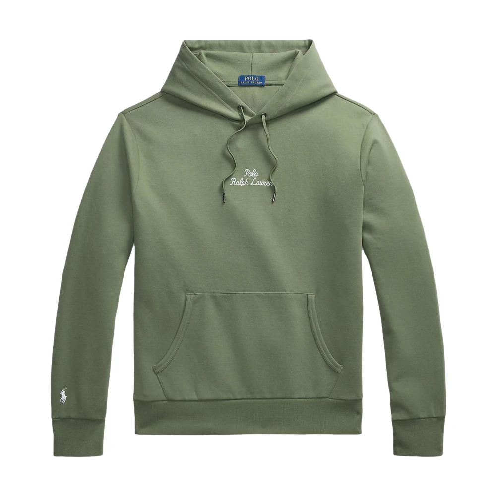 Ralph Lauren Cotton Mix Hoodie met Borduursel Green Heren