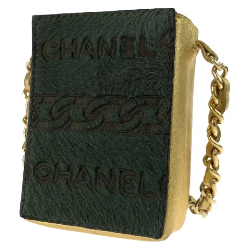 Chanel Vintage Pre-owned Leather crossbody-bags Green Dames