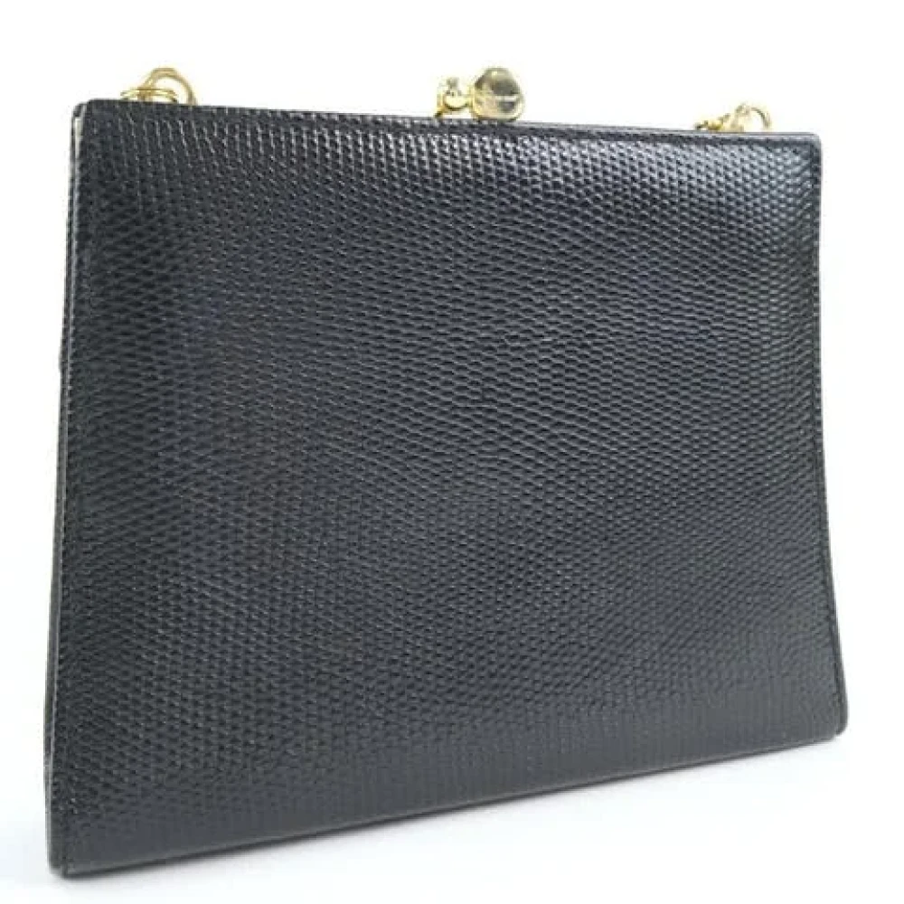 Salvatore Ferragamo Pre-owned Leather crossbody-bags Black Dames