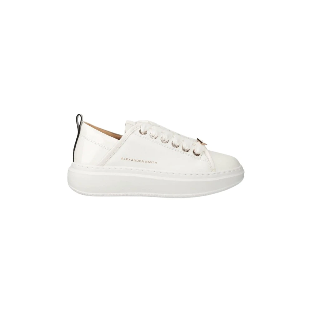 Alexander Smith Witte Leren Sneakers Webley Dames Schoenen